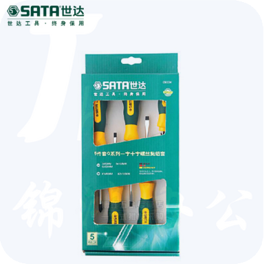 世达（SATA）5件G系列一字、十字螺丝批组套货号09334