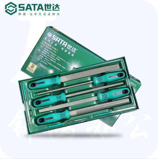 世达  锉刀 8件中齿平挫半圆锉尖头方锉平头扁锉套装  09910