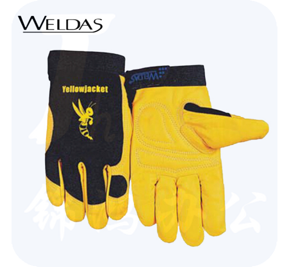 威特仕 10-2680 雄蜂王牛皮机械师手套有抗油防潮赛车手手套舒适灵活黄色 1副