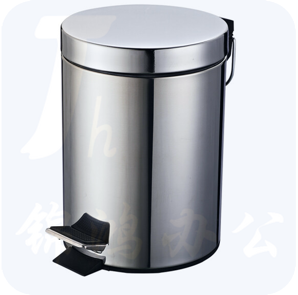 家用垃圾桶  不锈钢脚踏翻盖垃圾桶  8L  货号：LJ