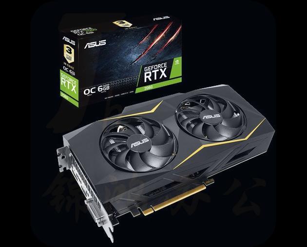 华硕（ASUS）RTX2060-O6G-GAMING  轴流风扇，双滚珠+IP5X防尘设计，2.5槽设计