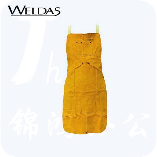 威特仕 / WELDAS 44-2136 金黄色纯牛皮护胸围裙 91cm电焊烧焊专用防火耐磨隔热围裙 1件