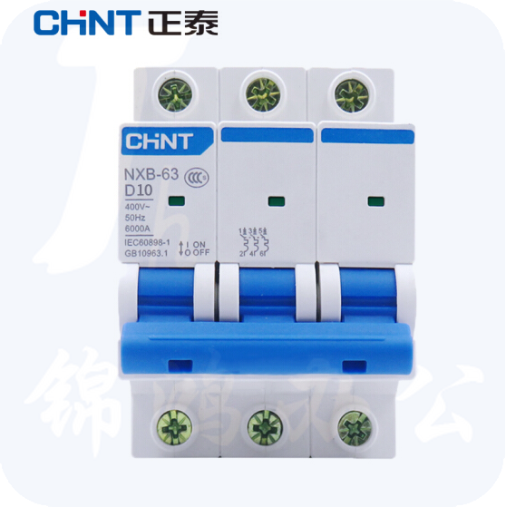 正泰（CHNT）NXB-63-3P-D10 小型断路器 空气开关 3P D型 10A  货号：XWL