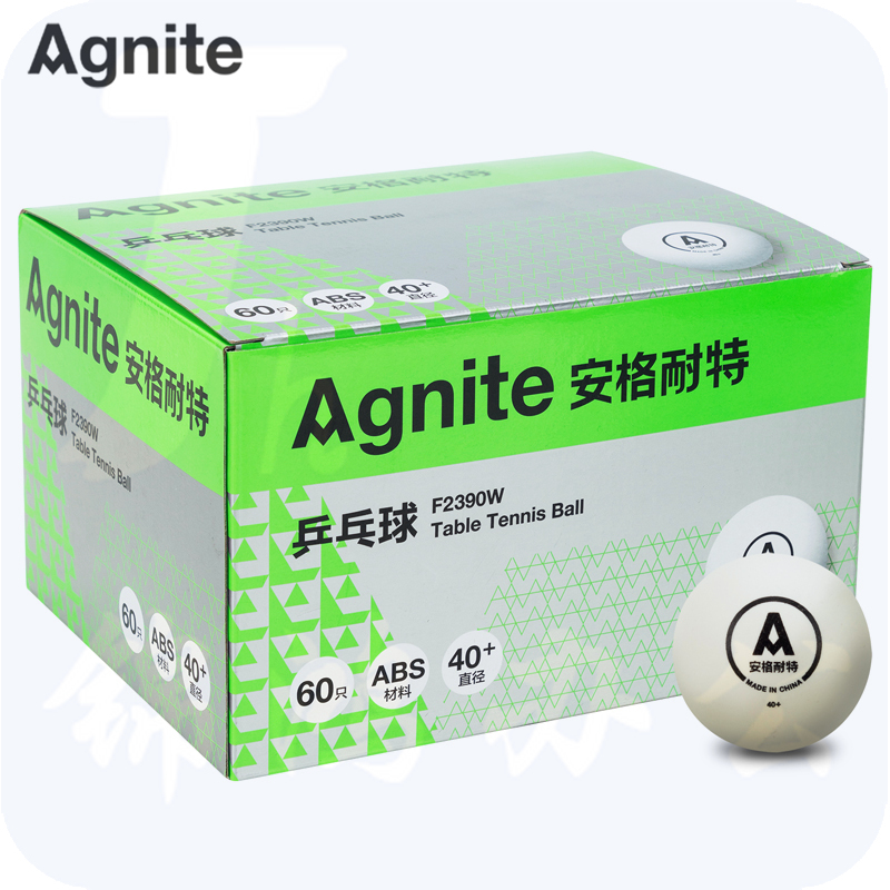 安格耐特F2390W乒乓球(白色)(60个/盒)