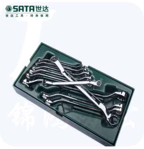 世达（SATA）工具托组套-10件全抛光双梅花扳手 09905