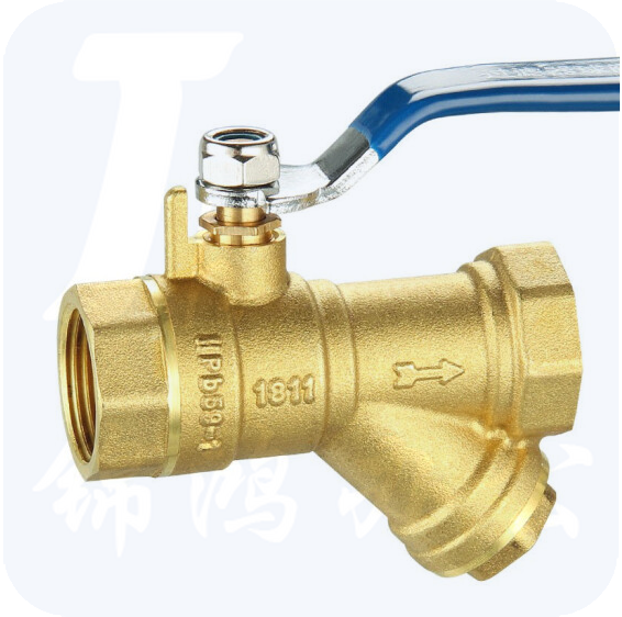 巨联 黄铜过滤球阀  1.5寸 货号：ZF