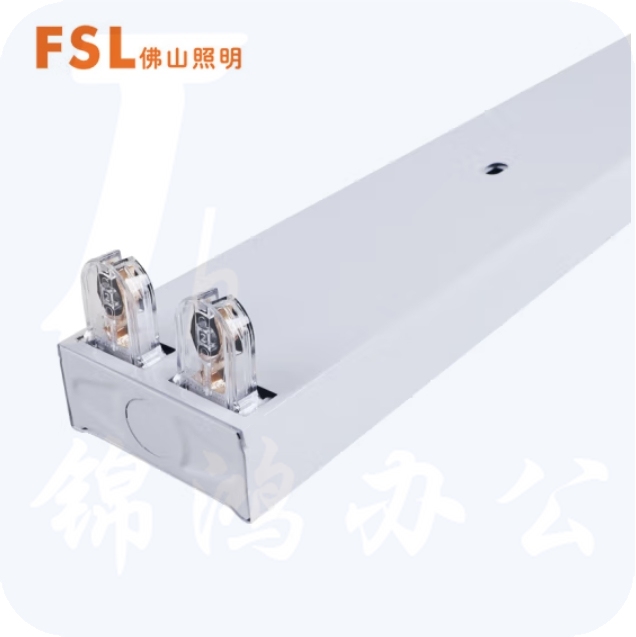 佛山照明T8 双灯管平盖支架1.2米双端供电中间出线 LED灯管专用（不含安装）