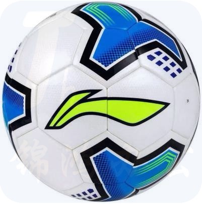 李宁（LINING）LFQK553-4 训练级掌控系列手缝足球 白/荧光蓝/黑  货号：JC