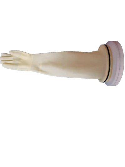 采集检测专用小手型耐酸碱长臂乳胶防化手套