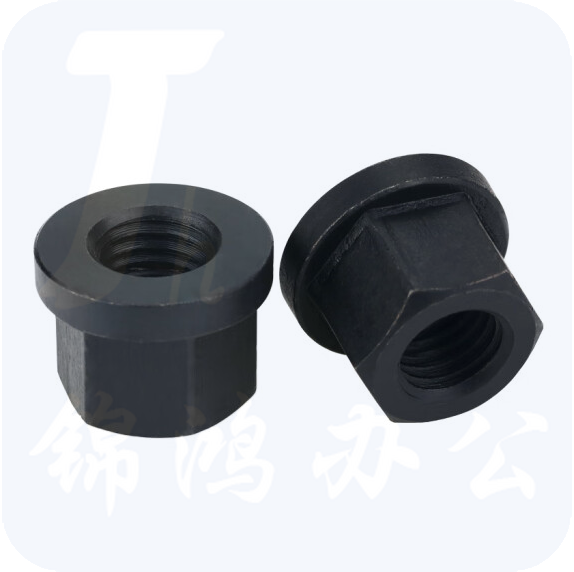 法兰带垫螺帽带垫螺母模具压板螺母 45#钢M12  货号：JC