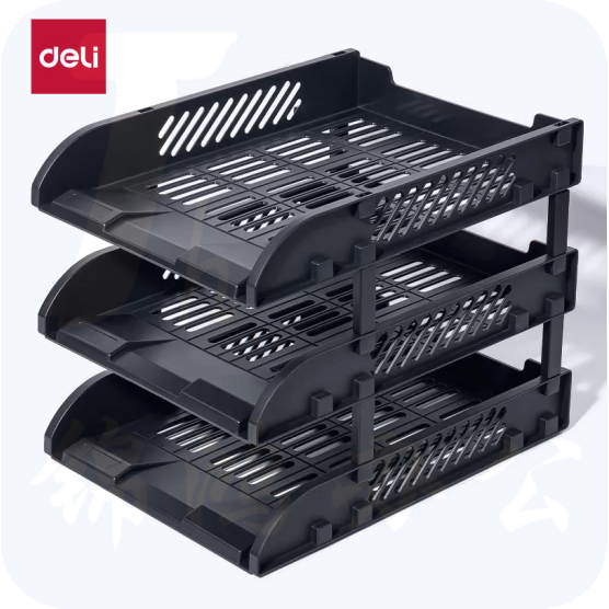 得力 ( deli )  9217 三层文件座  黑色