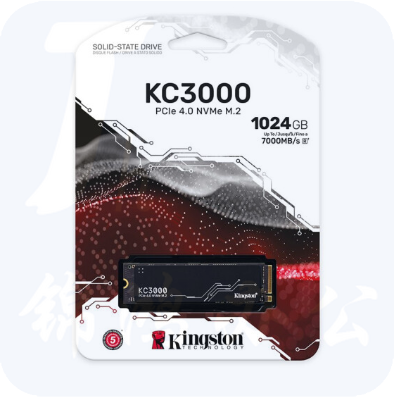 金士顿  KC3000系列 1TB  SSD固态硬盘 M.2接口 (NVMe协议 PCIe 4.0×4)