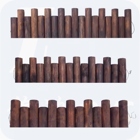 防腐木栅栏花园围栏庭院篱笆护栏室小木桩 【7cm粗】50/60高90cm