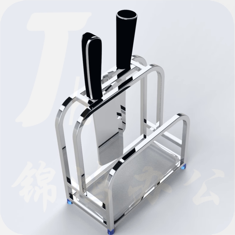 304不锈钢刀架 案板菜板收纳架 刀座刀具架304 2刀槽