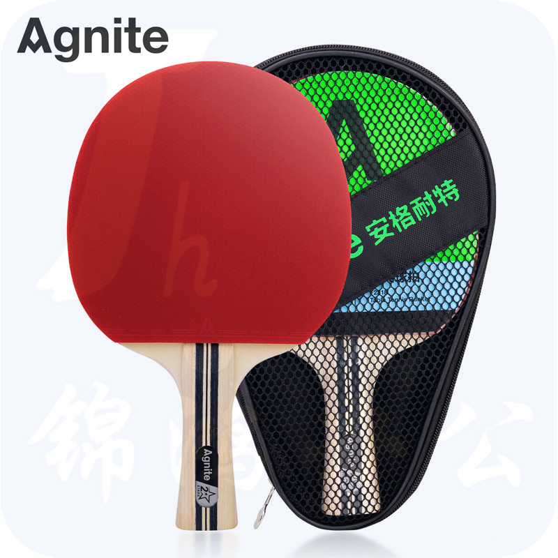安格耐特F2318二星乒乓球拍(红+黑)(横拍)(单支装)