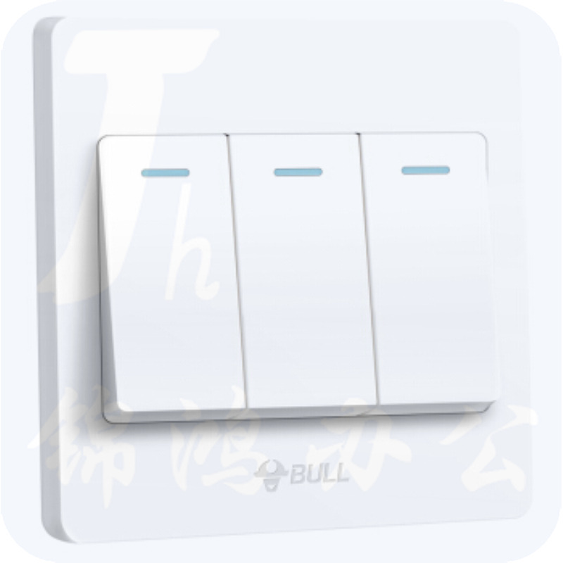 公牛 BULL 插座面板 G05K311Y 86型 三位 10A 250V