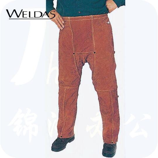 威特仕 / WELDAS 44-7438 蛮牛王 牛皮电焊专用工作裤97厘米长单前幅敞开式电焊裤 1条