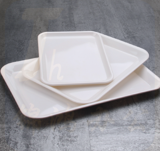 白色密胺托盘  约30*22*2cm