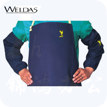 威特仕 / WELDAS 33-8036雄蜂王海军蓝电焊护胸围裙91cm长阻燃耐磨围裙 1件