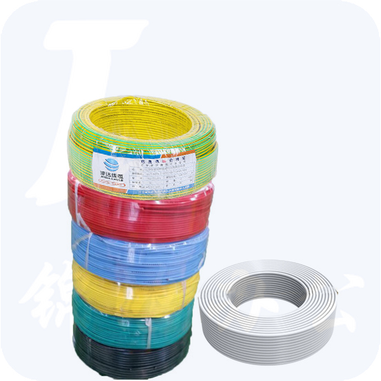 津达电缆 WDZN-BYJ-兰色25平方 低烟无卤耐火塑铜线 100米/盘