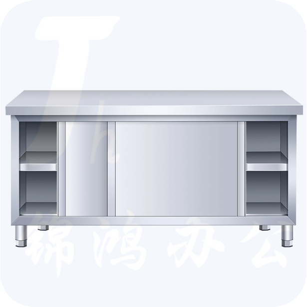 不锈钢工作台 单面移门柜  1800*800*800mm  货号：JC