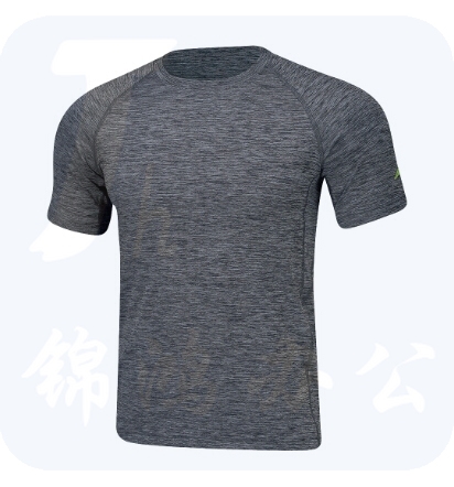 李宁 文化衫男花灰暗灰