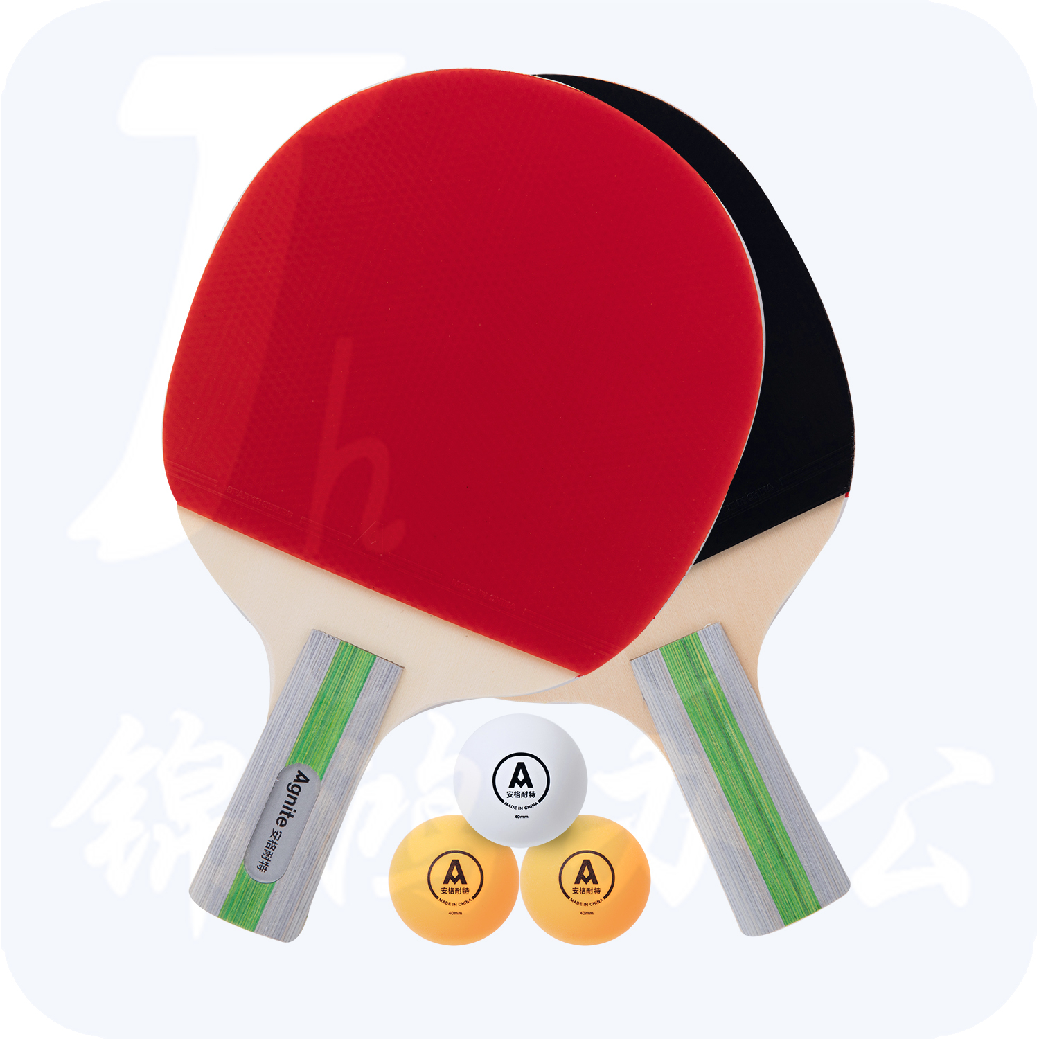 安格耐特F2340乒乓球拍(正红反黑)(2个/副)