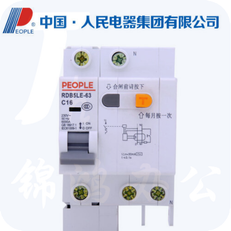 人民电器（PEOPLE） RDB5LE-63漏电保护器 DZ47升级款1P