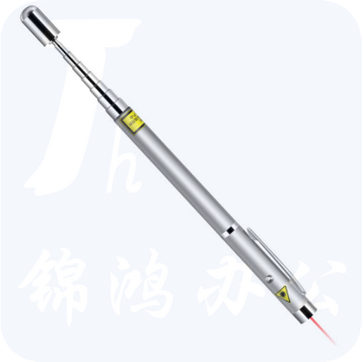得力 3934激光笔 可伸缩激光教鞭 钢笔造型激光笔银色