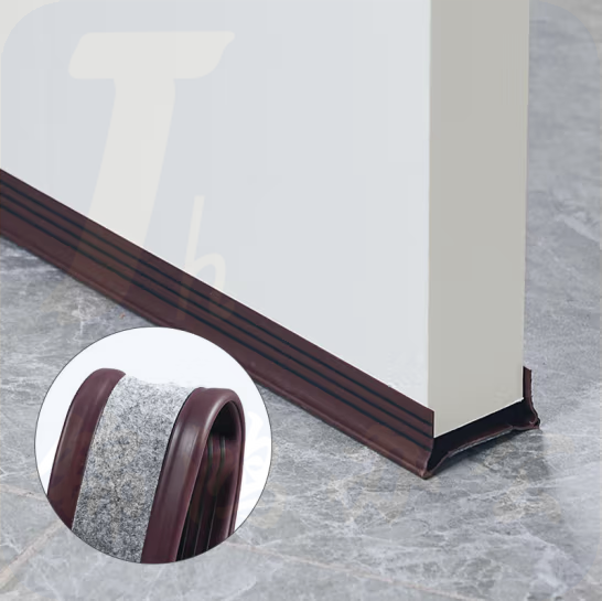 门缝门底密封条防风条防漏风5.5*93cm棕色（适合4-5cm门厚度）