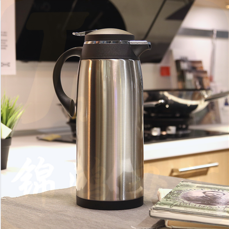 不锈钢保温水壶 1.6升暖壶 家用玻璃内胆热水壶大容量暖壶