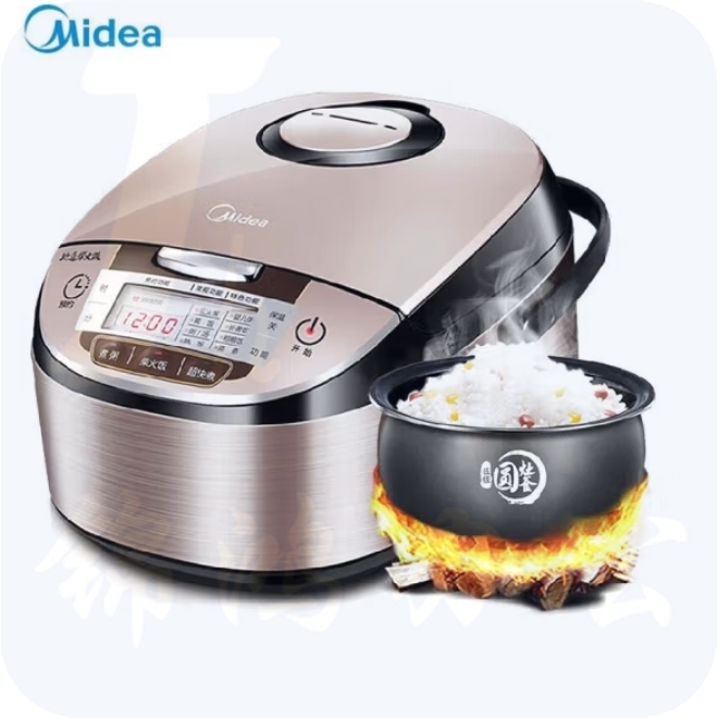 美的 4L电饭煲 电饭锅一键柴火饭 圆灶釜内胆 WFS4029