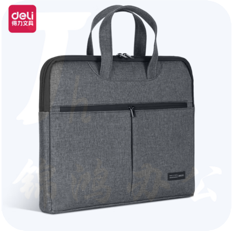 得力 BG101-45手提袋/会议包/事务包/电脑包390*290*40cm 灰