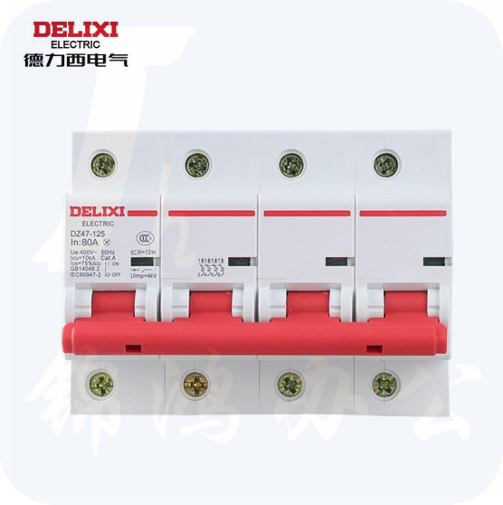 德力西 空气开关 DZ47-125 4P 80A 货号：ZF