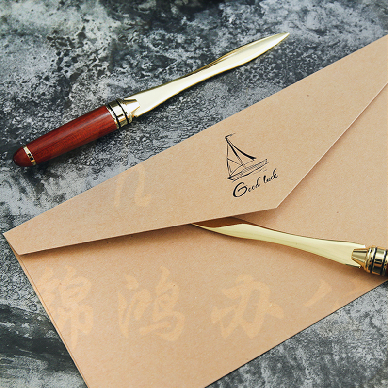 开信刀 手工复古金属不锈钢拆信刀 宣纸裁纸刀