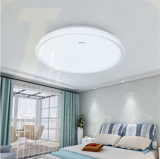 欧普照明（OPPLE）22.5瓦双色led双色调光卧室灯吸顶灯   新铂玉   直径40cm