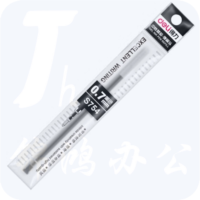 得力S754弹簧头中性笔芯0.7mm (黑)20支/盒 单支价格