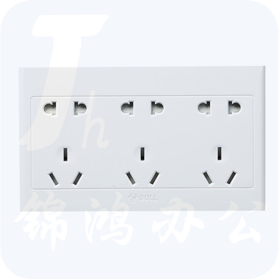 公牛 G09Z623明装插座墙壁面板十五孔插座 多孔电源插座