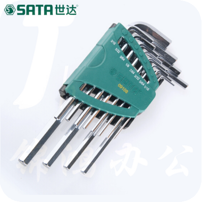 世达  12件英制加长内六角扳手组套 09108