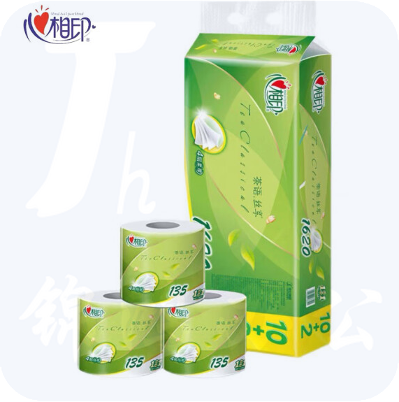 心相印 卷纸BT2812 4层12卷/提(135g/卷) 茶语丝享卷纸卫生纸  货号：JC