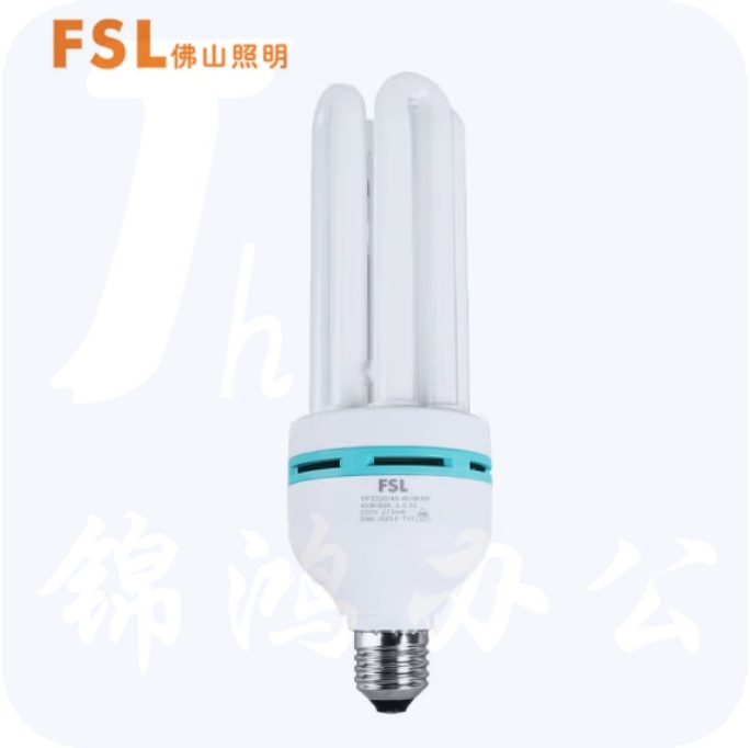 佛山照明 65W节能灯泡4U型三基色荧光E27螺口白光6500K