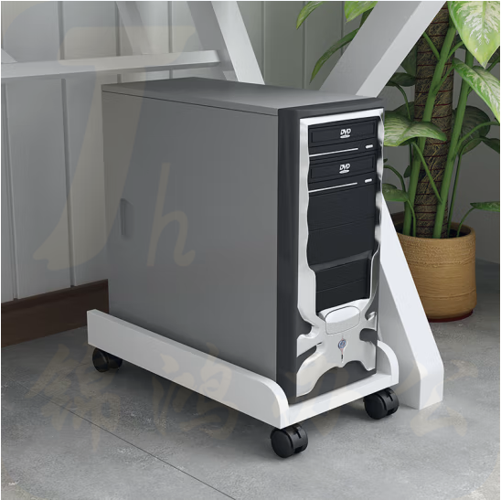 带滑轮可移动电脑主机托架  40*25*10cm  货号：JC