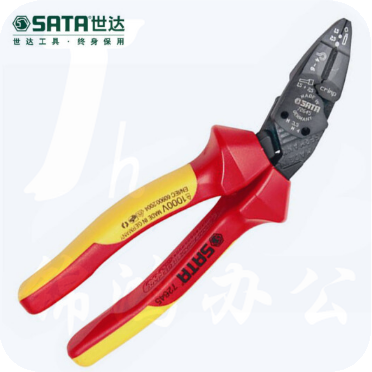 世达（SATA）G系列省力型VDE多功能绝缘耐压斜嘴钳7"   72645