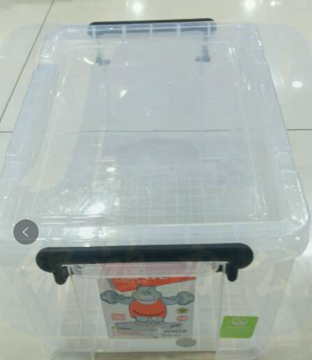禧天龙整理箱塑料透明有盖小号储蓄储物收纳箱子（长42*宽29*高25）