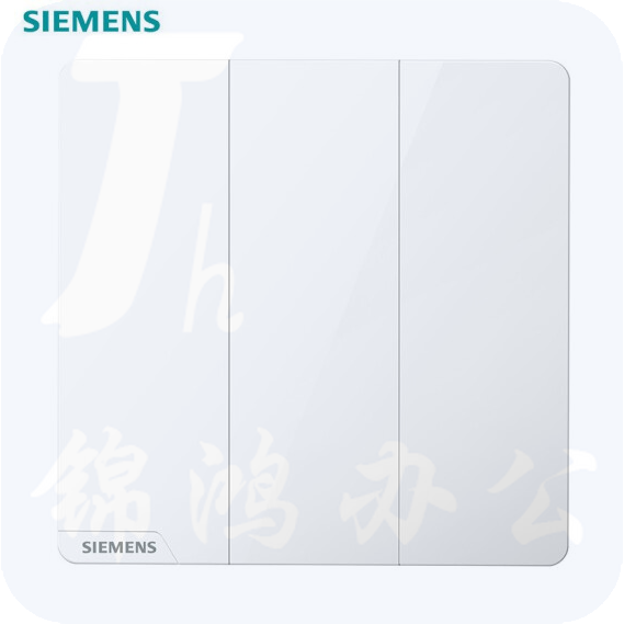 西门子(SIEMENS) 致琦白系列 开关插座 三开单控 开关面板   货号：ZF