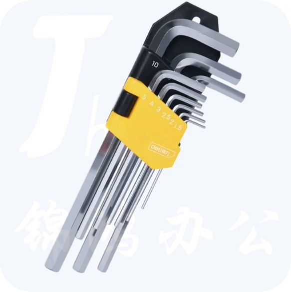 得力 9件套平头内六角扳手1-10mm DW1780