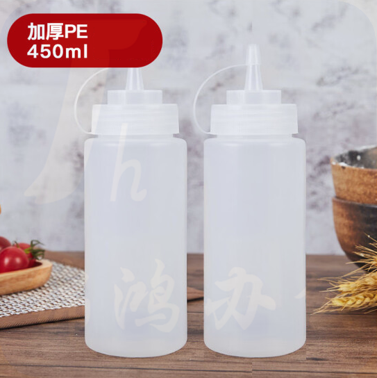 挤酱瓶沙拉酱挤压瓶调料瓶 烘焙酱汁壶450ml    货号：JC