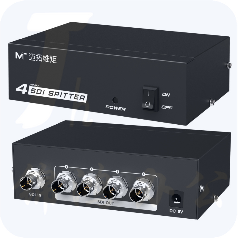 迈拓维矩MT-SD104 sdi分配器1进4出高清一分四视频分支器中继器1080p