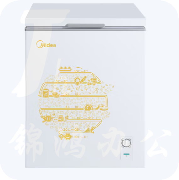 美的  145升顶开门 家用冷柜一级能效6挡调温  BD/BC-145KM 白色
