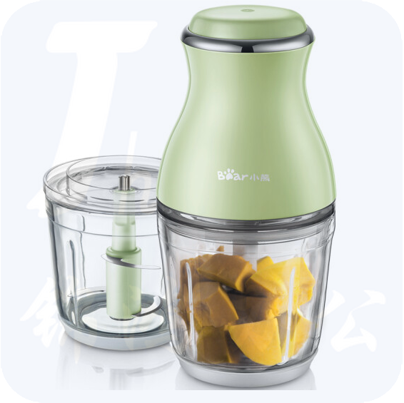 小熊(Bear) QSJ-B02X5 0.6L 绞肉机家用电动多功能小型婴儿辅食机榨汁机料理机搅拌机双杯双刀迷你碎肉绞馅肉